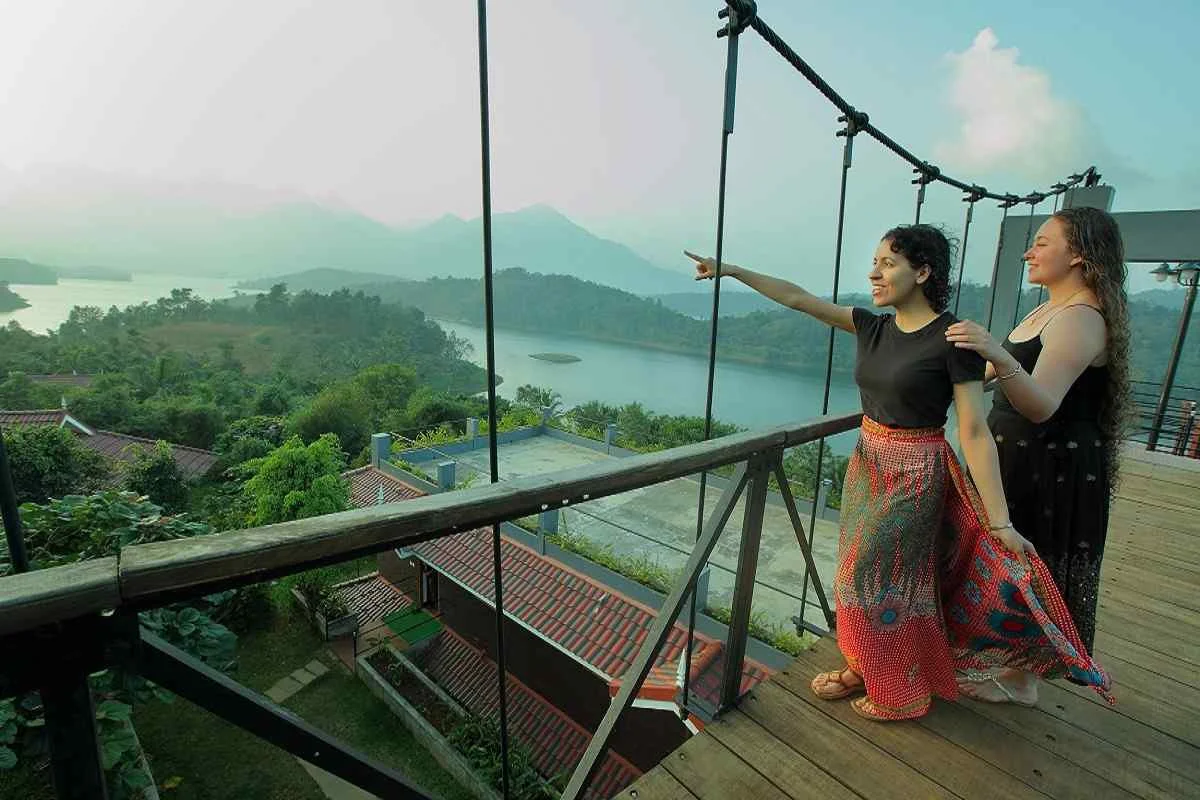 Beautiful landscaped gardens and outdoor sitouts at the resort